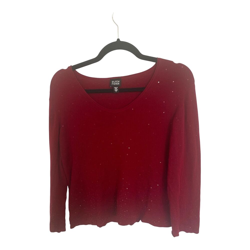 Eileen Fisher Merino Wool Sweater Sz L Capsule Natural Chic Pullover Elevated
